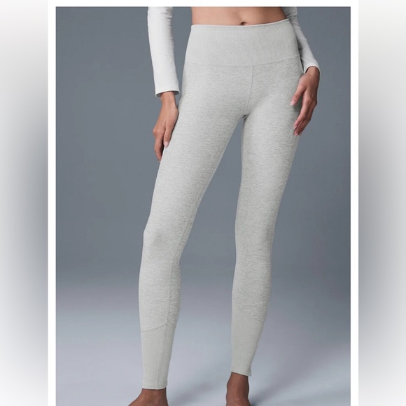 Alo high waist alosoft lounge leggings Heather gray XS - Picture 1 of 5